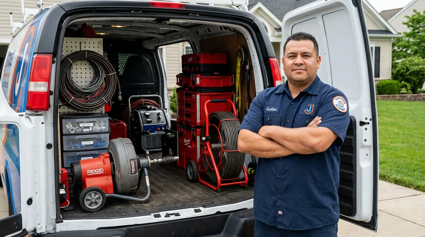 Professional drain cleaning equipment and Johns Plumbing LLC plumber in Blythewood