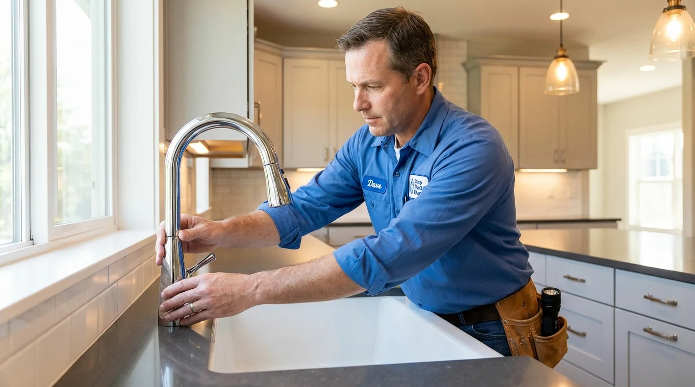 Kitchen faucet installation by Johns Plumbing LLC in Blythewood