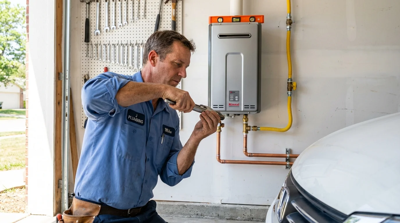 Tankless water heater installation by a Johns Plumbing LLC plumber in Blythewood